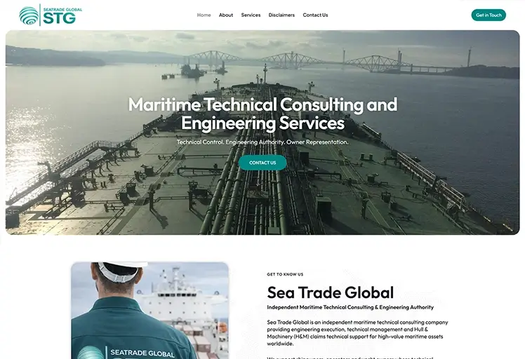 Κατασκευή επαγγελματικής ιστοσελίδας με εντυπωσιακό σχεδιασμό για τεχνική & συμβουλευτική εταιρεία στον τομέα του Maritime.