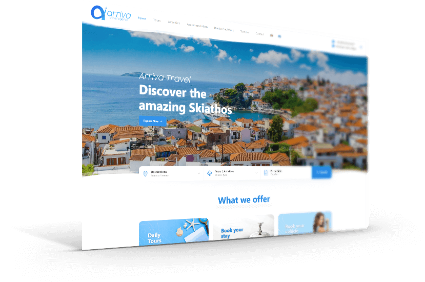 Arriva-travel-left Web design by Webex Studio