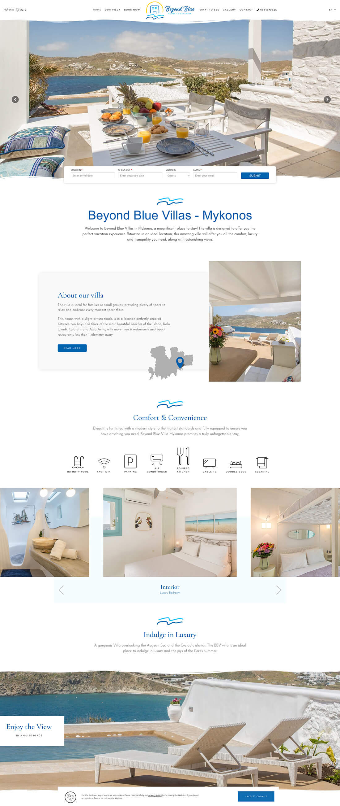 Luxury Villas in Mykonos-website Ιστοσελίδα για βίλα στην Μύκονο
