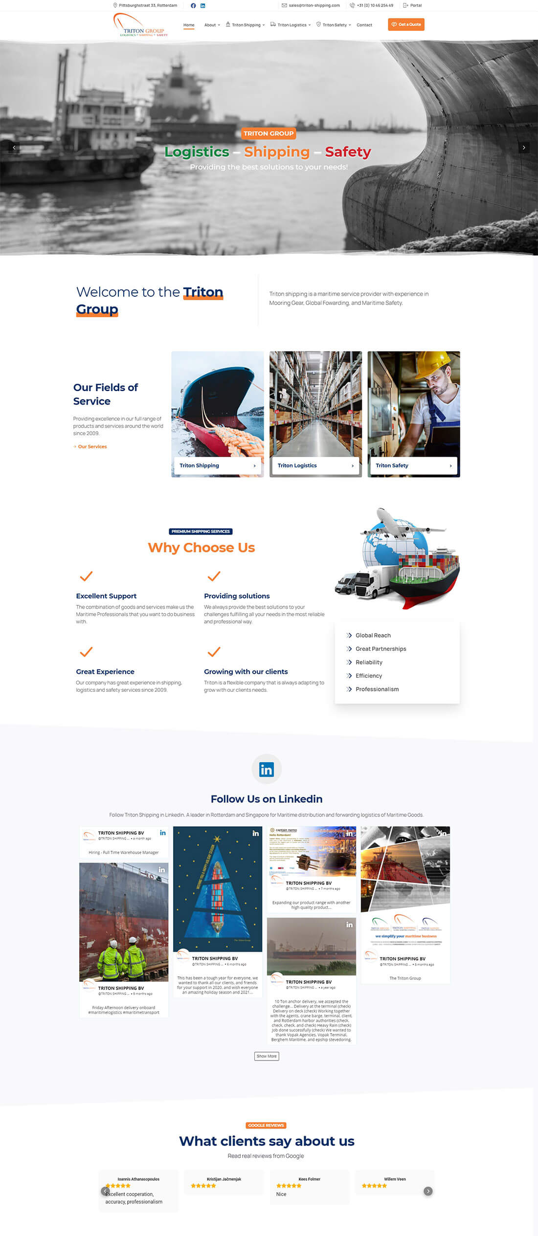 triton-shipping-home-page triton shiiping home page design