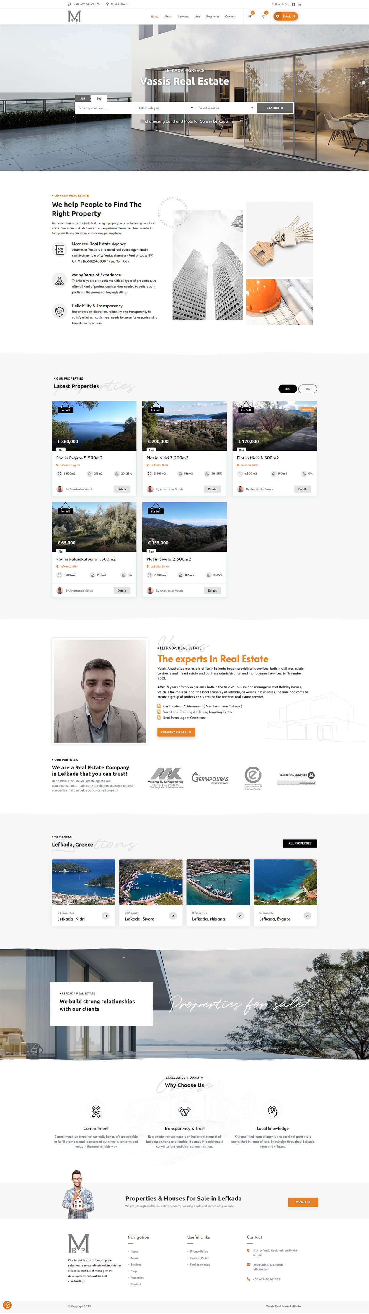 Κατασκευή ιστοσελίδων Webex - Κατασκευή ιστοσελίδας για Real Estate agency στη Λευκάδα.